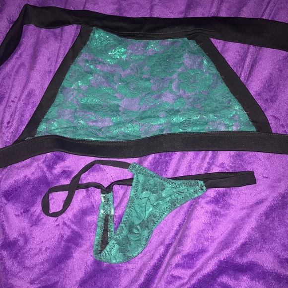 New sparkly transparent lace stripper outfit - Picture 3 of 4